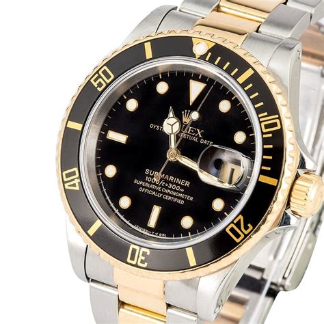 rolex submariner black and gold used|black rolex submariner for sale.